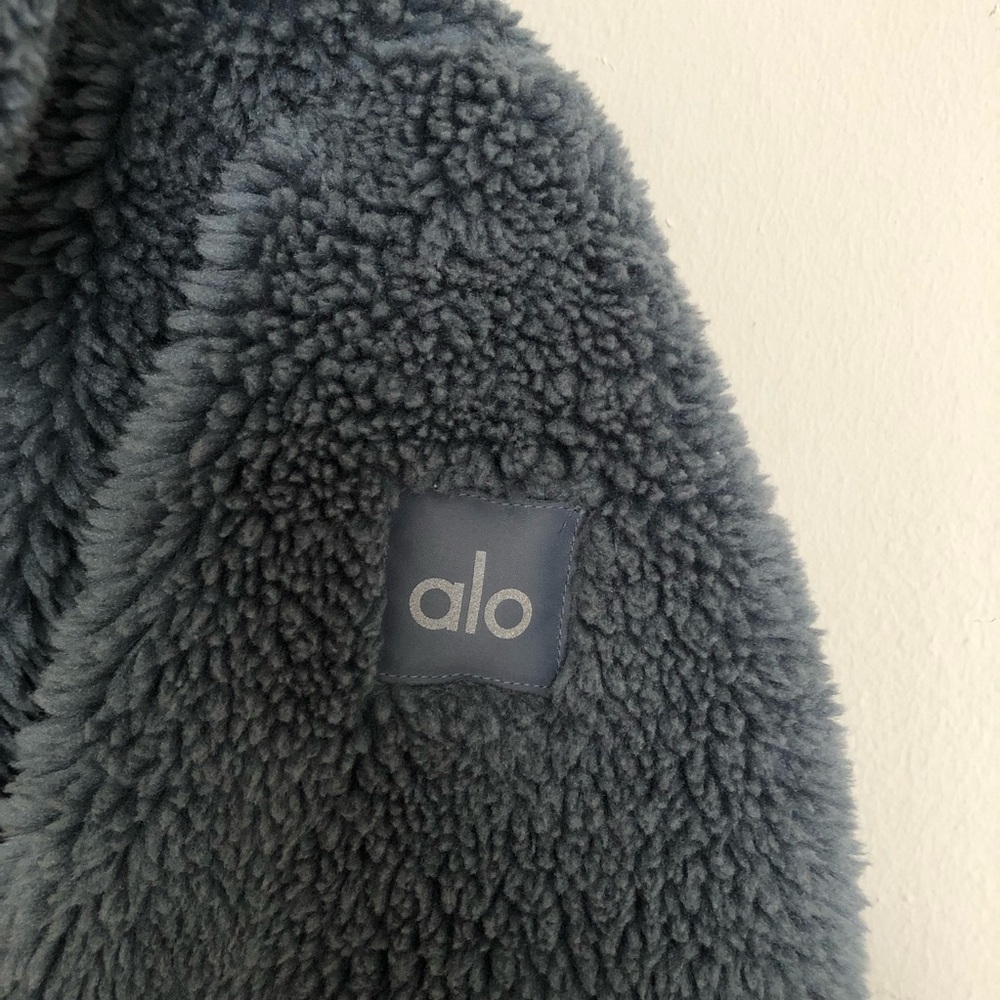 Alo Yoga Foxy Sherpa Jacket Steel Blue M - Picture 9 of 14
